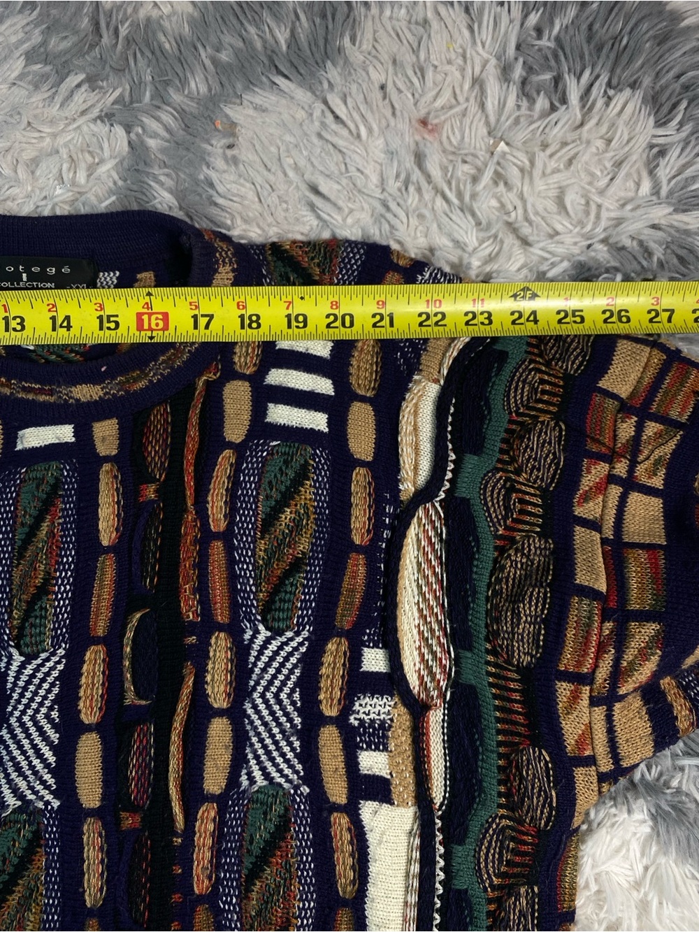 Vintage Protege Coogi Style Sweater Size Men’s XXL Multicolor - Picture 7 of 9